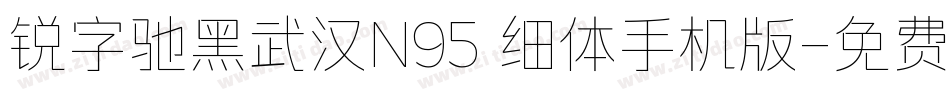 锐字驰黑武汉N95 细体手机版字体转换